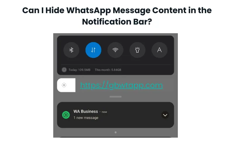 Can I Hide WhatsApp Message Content in the Notification Bar